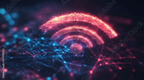 Wireless Network Symbol - Digital Connection