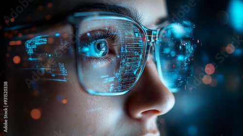 Wallpaper Mural AI-Powered Smart Glasses with Facial Recognition: Glasses that identify people and display relevant information in real-time. Torontodigital.ca