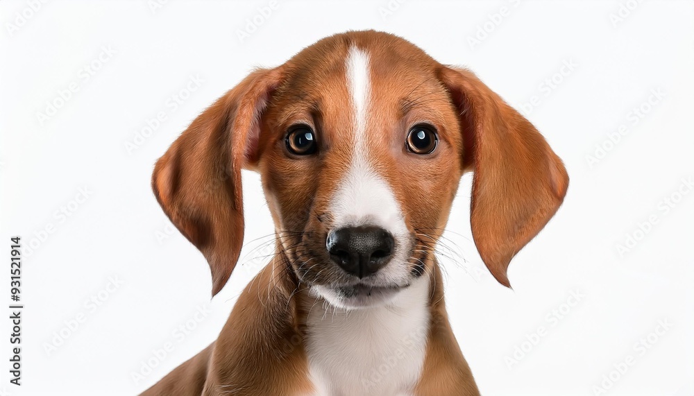 イビザン・ハウンドの子犬のポートレート(Ibizan Hound puppy portrait on white background)
イビザン・ハウンドの子犬のポートレート(Ibizan Hound puppy portrait on white background)