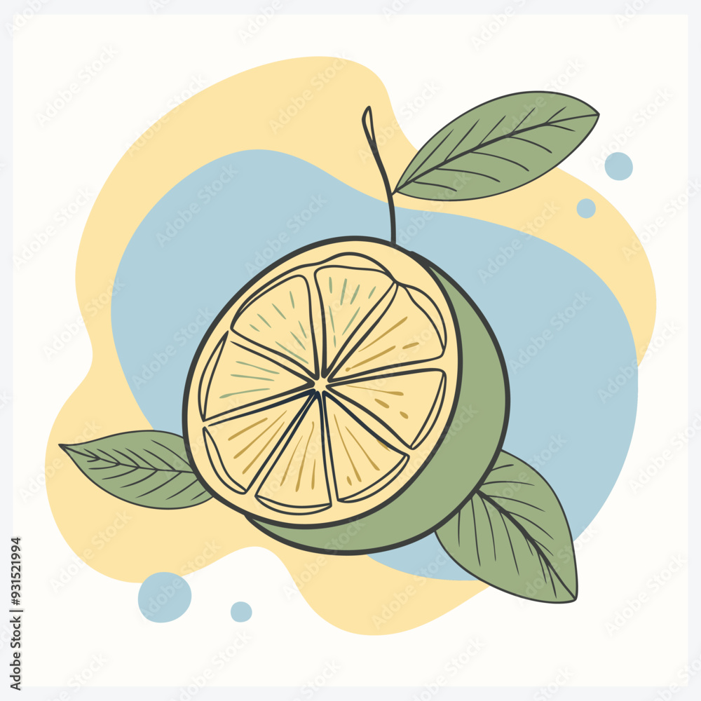 Desert Lime Fruit Vector, Vibrant and Detailed Illustration Desert Lime Fruit Vector, Vibrant and Detailed Illustration