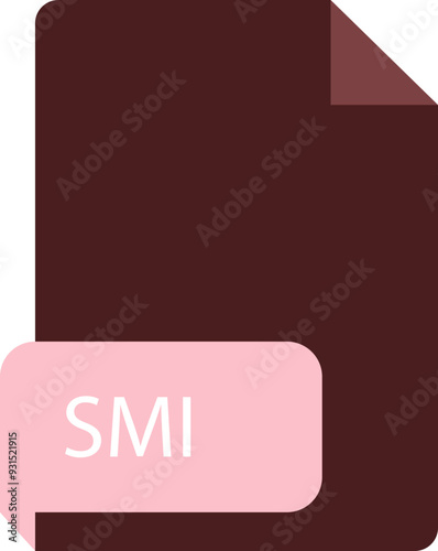 SMI file extension icon crisp corners grey colors