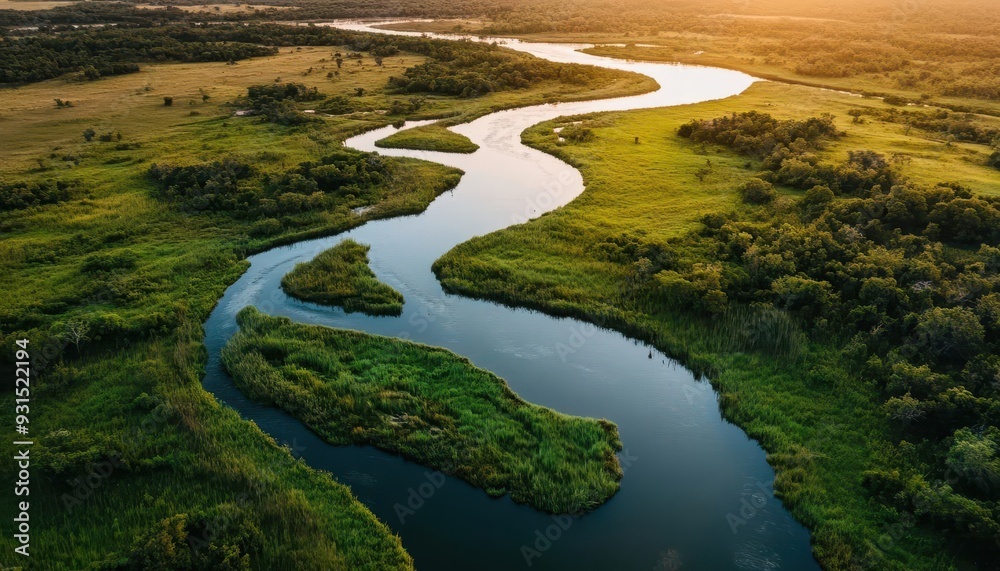Fototapeta premium Represent a machine learning tool that helps scientists identify new environmental conservation strategies by analyzing satellite images