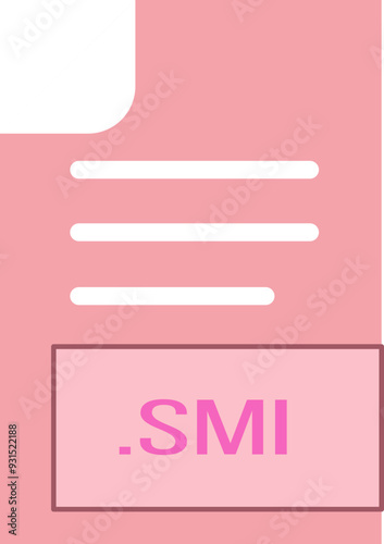 SMI File format icon outline and fill