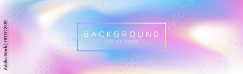 Abstract soft hologram banner gradient background vector illustration
