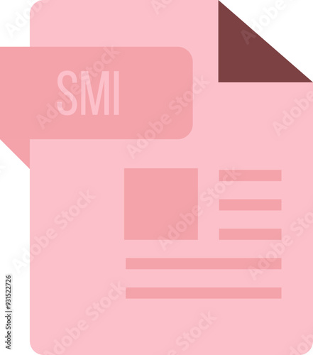 SMI ip icon sharp corners lines and rectangle with symbol