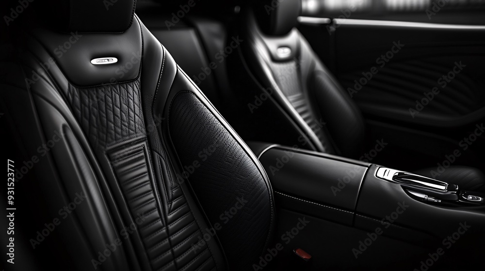 the leather seat inside the car
the leather seat inside the car