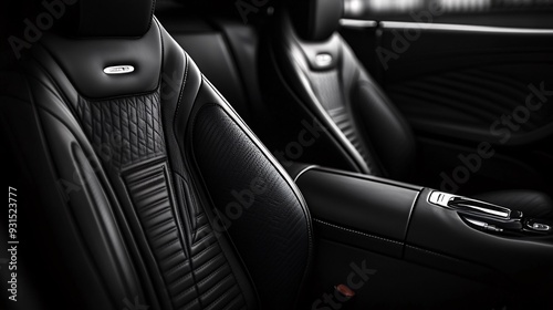 the leather seat inside the car 