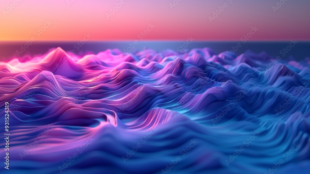 Obraz premium Dynamic Abstract Technology Layers of waves Background with Lines, Graphic Resources, abstract graphic, banner design, pattern design, wallpaper, web background template