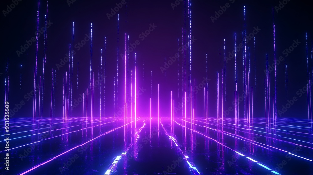 Futuristic neon glowing lines and abstract digital landscape with vibrant colors, perfect for technology and digital concepts. Futuristic neon glowing lines and abstract digital landscape with vibrant colors, perfect for technology and digital concepts.