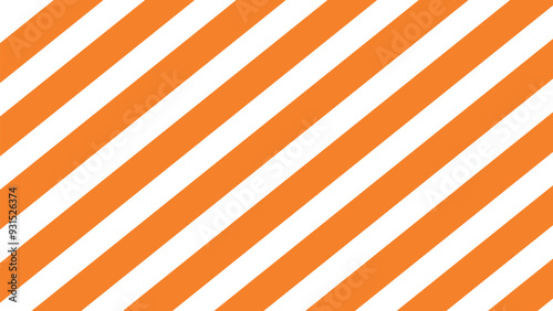 Striped background with stripes. Halloween background. Pattern in Halloween colors. Autumn party. Orange and white colors. Colors are easily edited