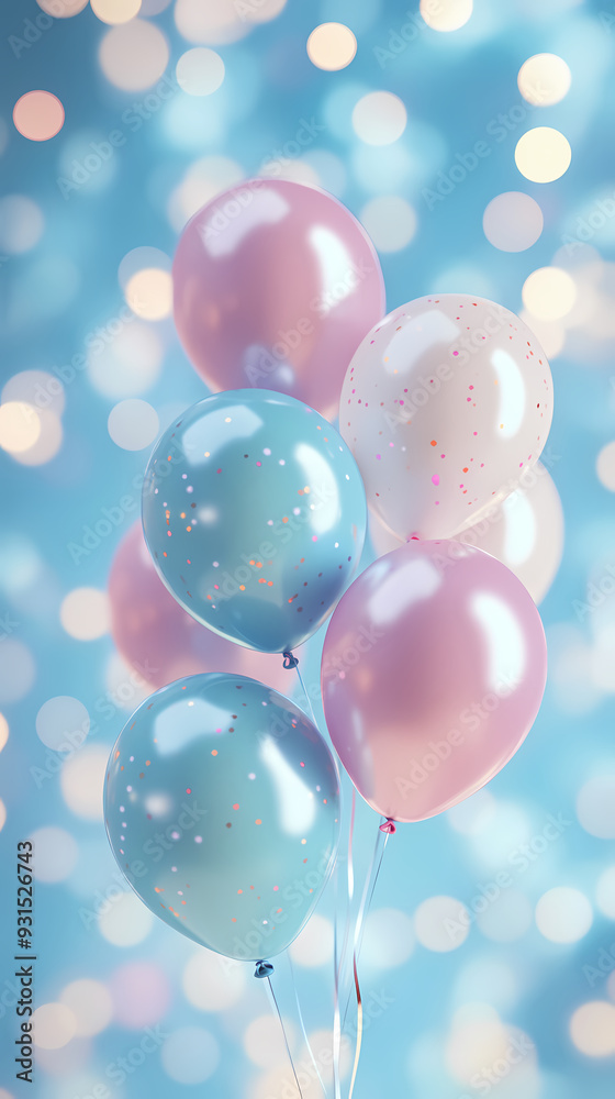 Colorful balloons celebration party background Colorful balloons celebration party background