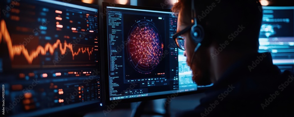 Visualize a data scientist training a machine learning model to predict ...