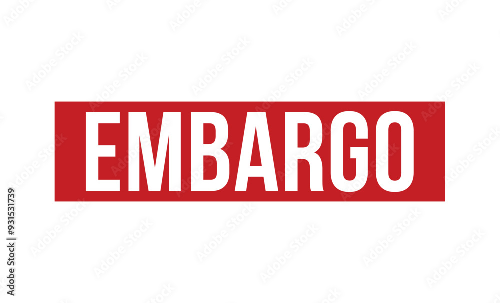 Embargo Red rubber stamp on white background. Embargo stamp sign. Embargo stamp. Embargo Red rubber stamp on white background. Embargo stamp sign. Embargo stamp.