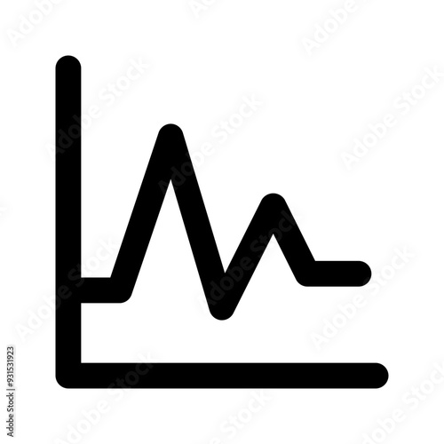 fluctuation glyph icon