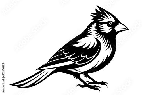 Cardinal silhouette vector illustration