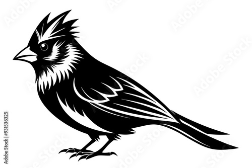 Cardinal silhouette vector illustration