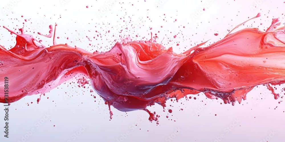 Abstract Splash of Vibrant Red Liquid Abstract Splash of Vibrant Red Liquid