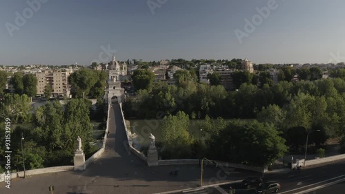 Roma, viaggio in Italia, Ponte Milvio sul Fiume Tevere photo