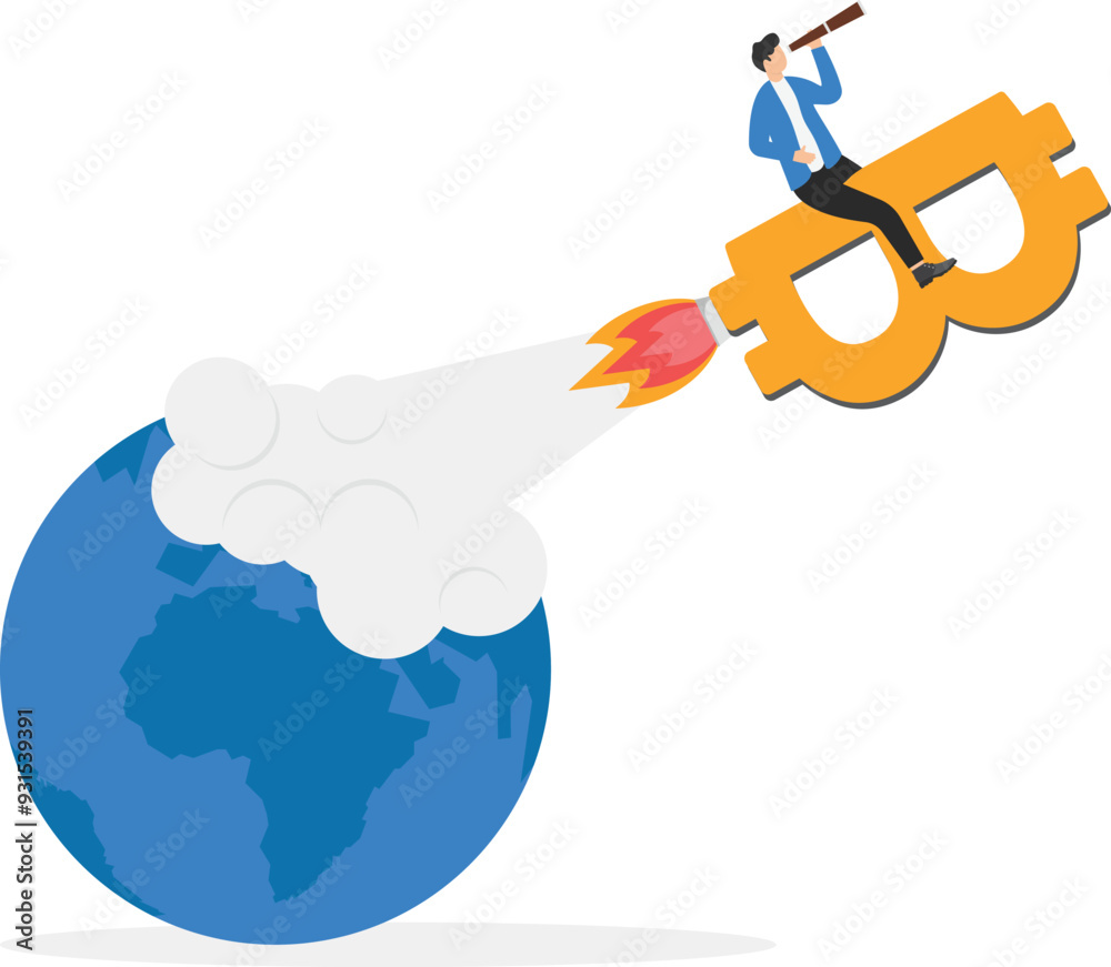 Bitcoin coins and rockets soar in the sky, bitcoin mining, digital money Cryptocurrency investment ideas
Bitcoin coins and rockets soar in the sky, bitcoin mining, digital money Cryptocurrency investment ideas