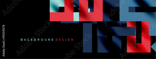 Colorful squares, lines minimal abstract background. Vector Illustration For Wallpaper, Banner, Background, Card, Book Illustration, landing page