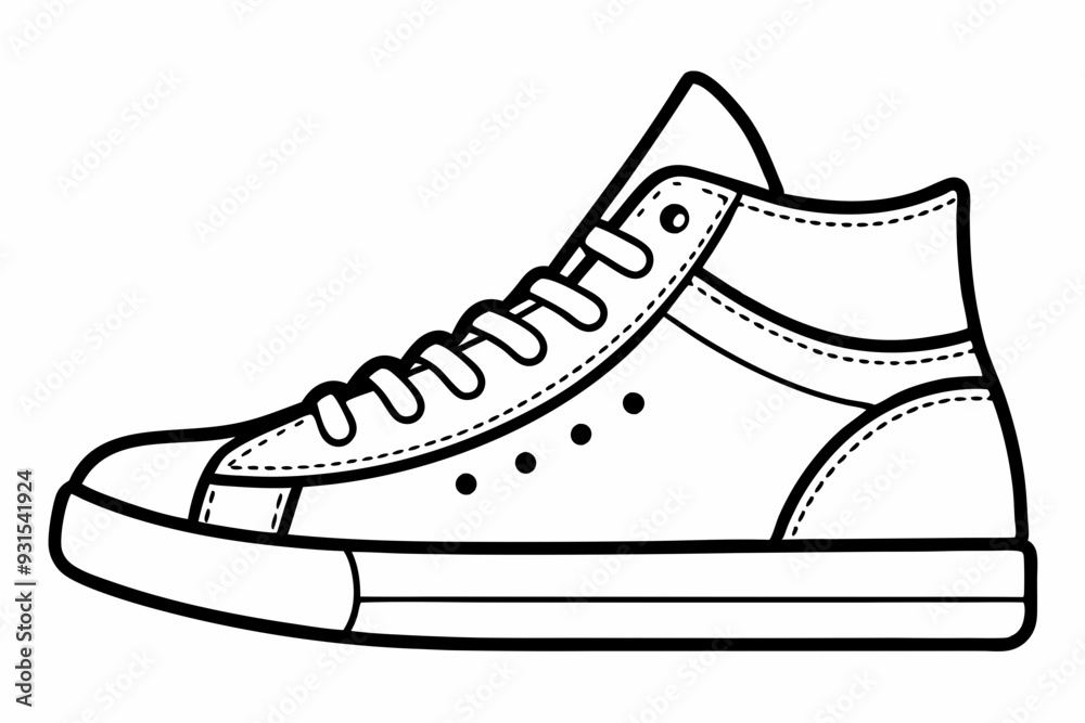 sketch line art, shoes icon, boots icon line art vector sketch line art, shoes icon, boots icon line art vector