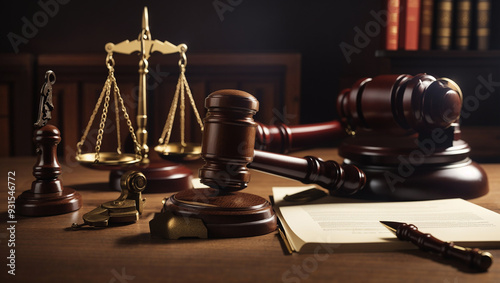 gavel and law book