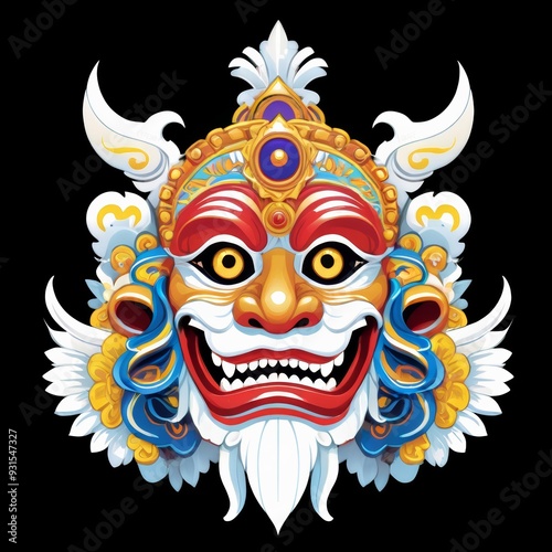 Temple of Barong vector illustration