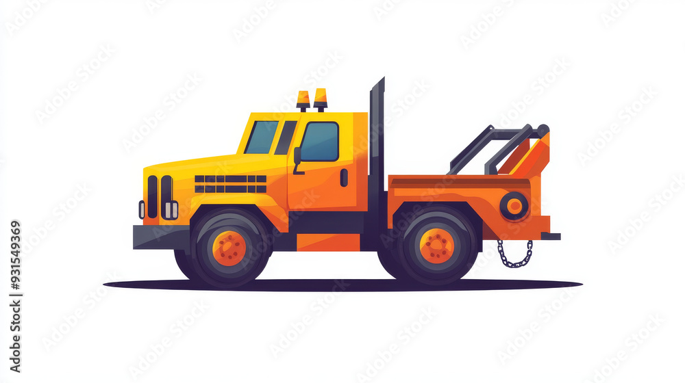 Icon of a tow truck, including breakdown and recovery services, as well as roadside assistance. Vector image isolated on a white background. Icon of a tow truck, including breakdown and recovery services, as well as roadside assistance. Vector image isolated on a white background.