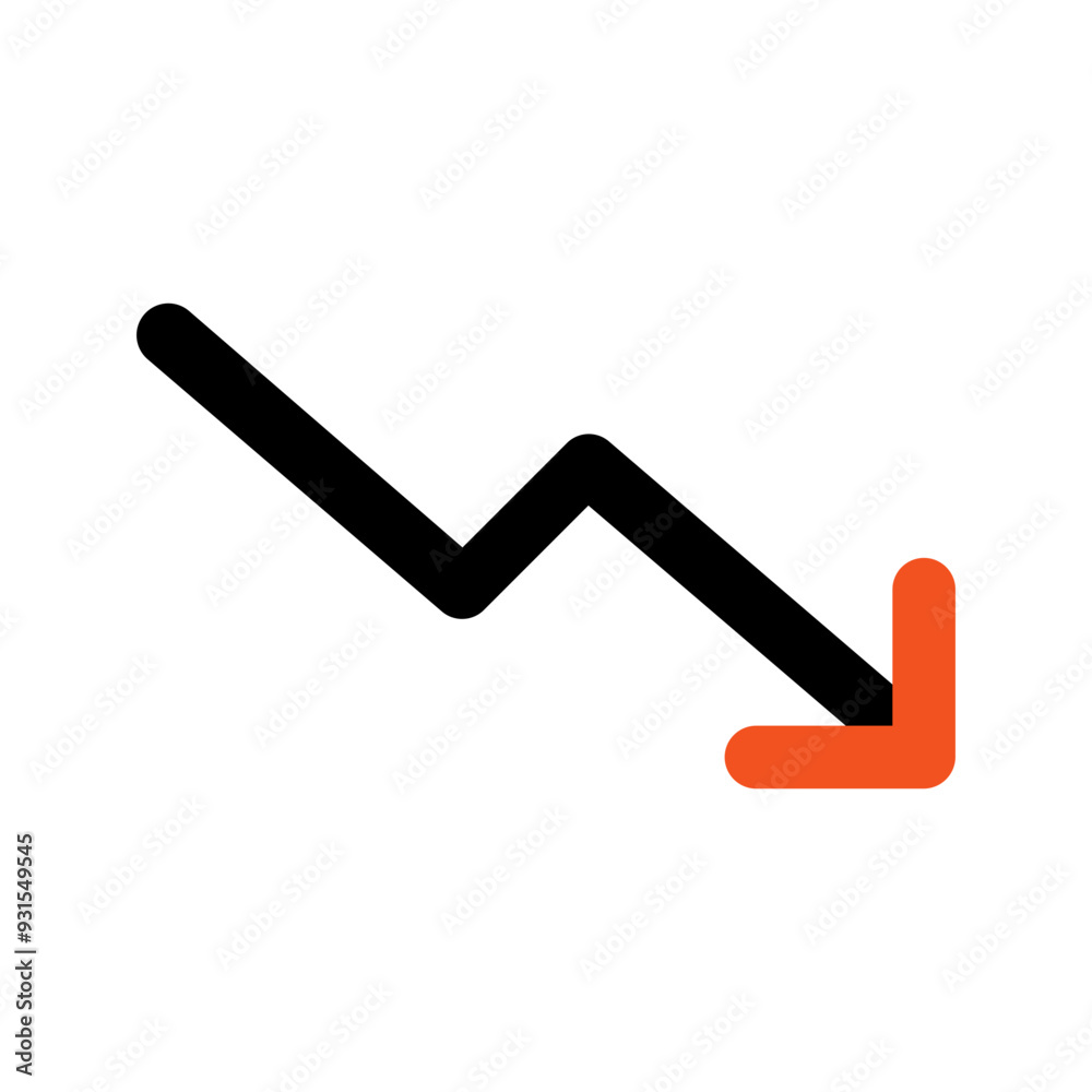 decrease line color icon decrease line color icon