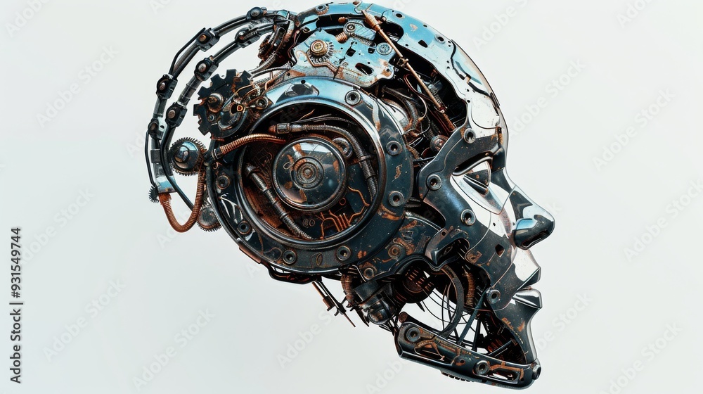 Fototapeta premium Design for Retro Sci Fi Robot Stickers for Apparel and Merchandise