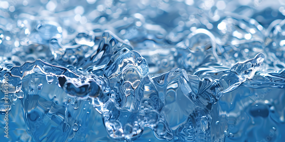 water drops on blue water drops on blue
