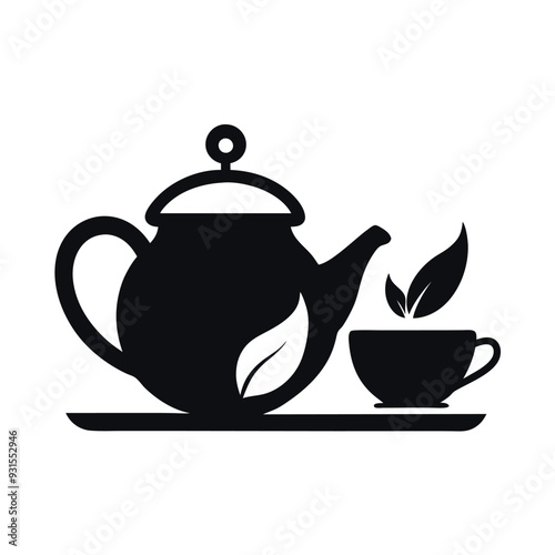      Tea house logo vector illustration.
