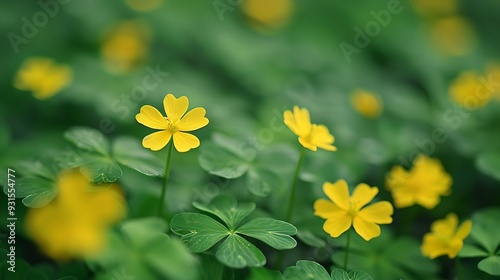 Bermuda buttercup a species of wood sorrels Botanical name Oxalis pescaprae is a plant species native of South Africa and is introduced into Florida and the Bermudas : Generative AI photo