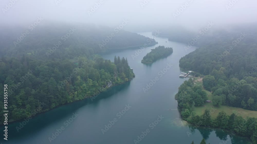 Foggy Morning at Plitvice Lakes National Park, Croatia, Europe Foggy Morning at Plitvice Lakes National Park, Croatia, Europe