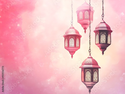 pink Ramadan background