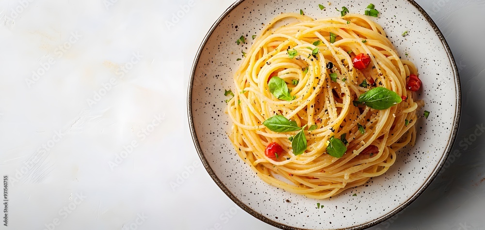 Savor the Delight: A Delectable Plate of Spaghetti Tossed with Fresh Basil and Cherry Tomatoes Awaits You Savor the Delight: A Delectable Plate of Spaghetti Tossed with Fresh Basil and Cherry Tomatoes Awaits You
