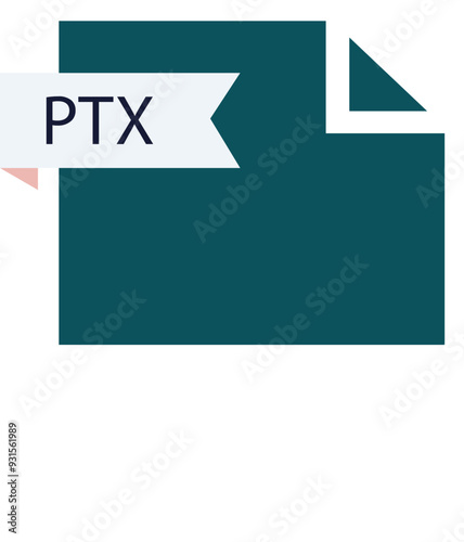 PTX File format icon roe color fill