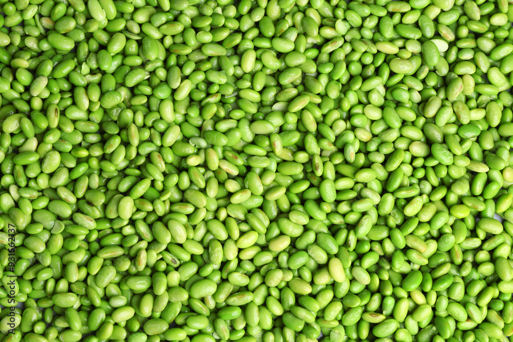 Fresh edamame beans as background, top view Fresh edamame beans as background, top view
