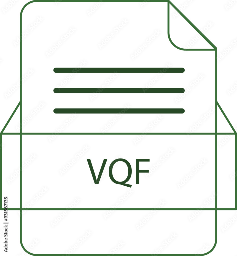 VQF File icon black outline VQF File icon black outline
