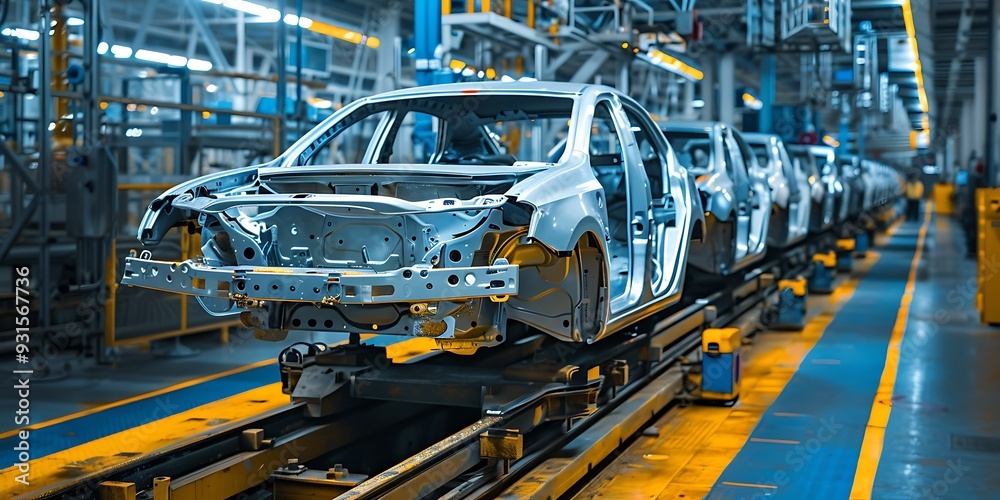 Fototapeta premium Vehicle Assembly Line 
