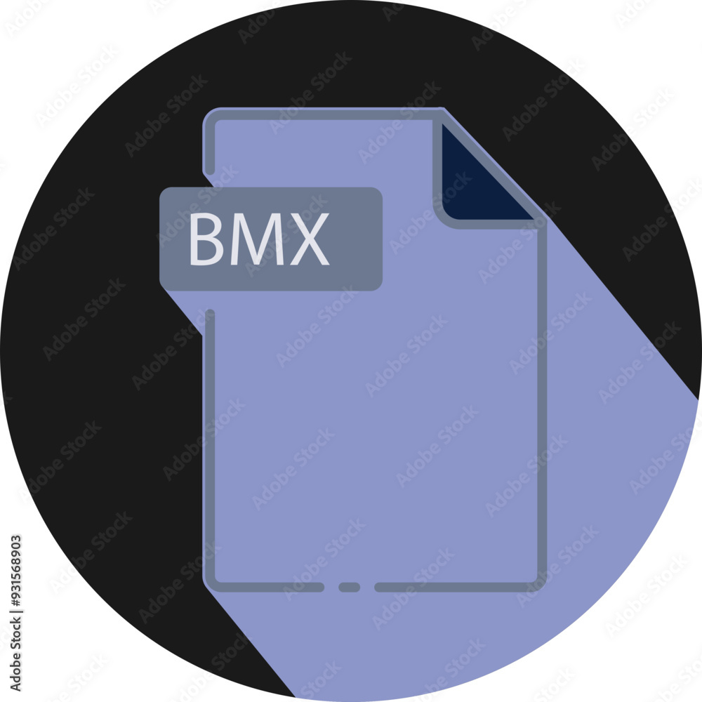BMX File fomat minimal icon with circle outside BMX File fomat minimal icon with circle outside