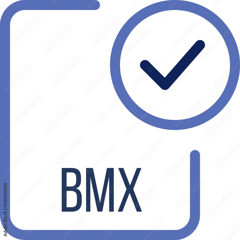 BMX File icon with checked mark BMX File icon with checked mark