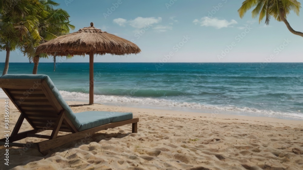 Place to relax on the beach on a sunny day Place to relax on the beach on a sunny day