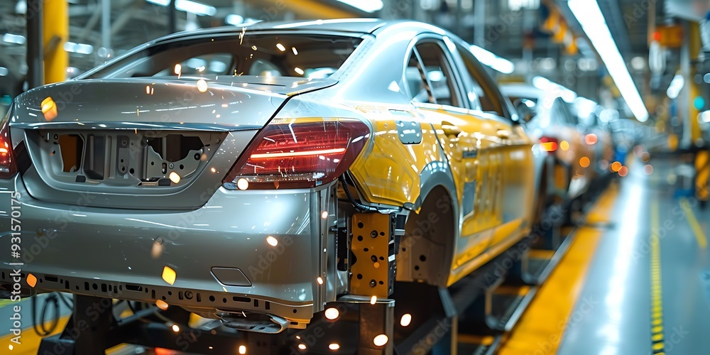 Fototapeta premium Vehicle Assembly Line