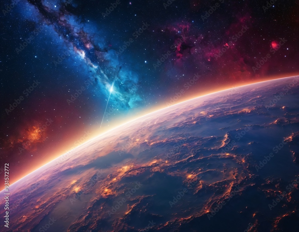 Beautiful cosmic Outer Space background Wallpaper Illustration. Ai generated image. Beautiful cosmic Outer Space background Wallpaper Illustration. Ai generated image.