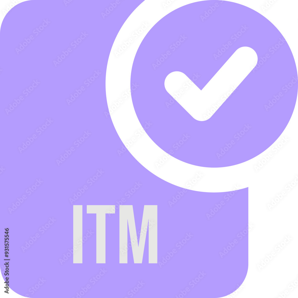 ITM ip file icon with black checked mark ITM ip file icon with black checked mark