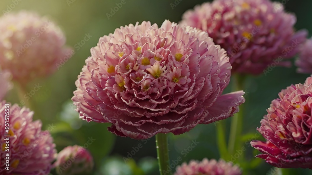 Pink flowers in the morning sun Pink flowers in the morning sun