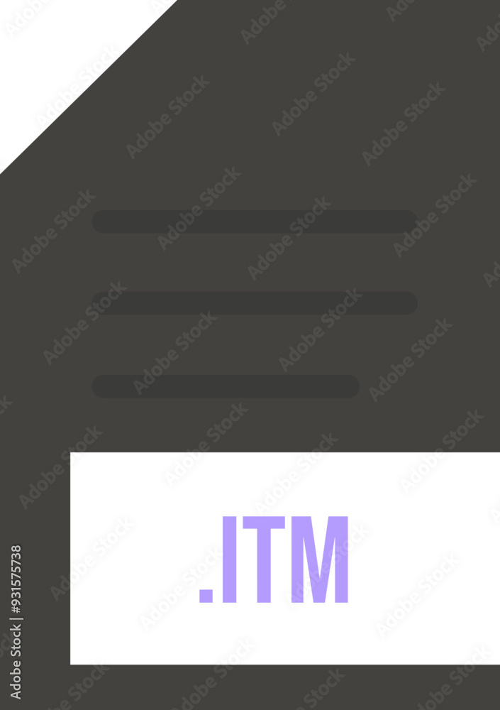 ITM File extension icon minimal colro fill ITM File extension icon minimal colro fill