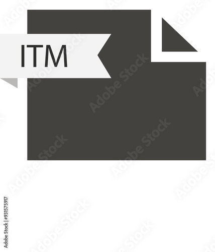 ITM File format icon roe color fill