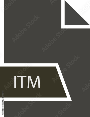 ITM File format icon shape photo